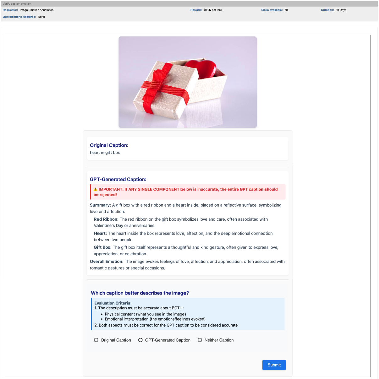 MTurk Interface Instructions